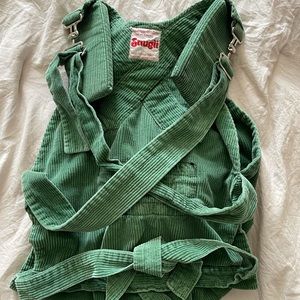 Vintage 70’s Snugli course toy baby carrier- green